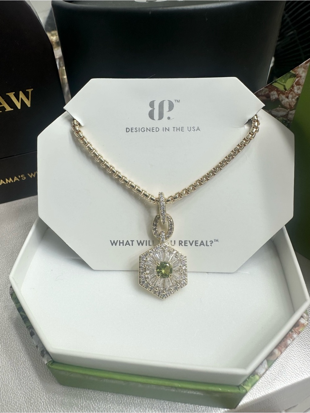 Moon Stone Gold Plating Removable Pendant BP